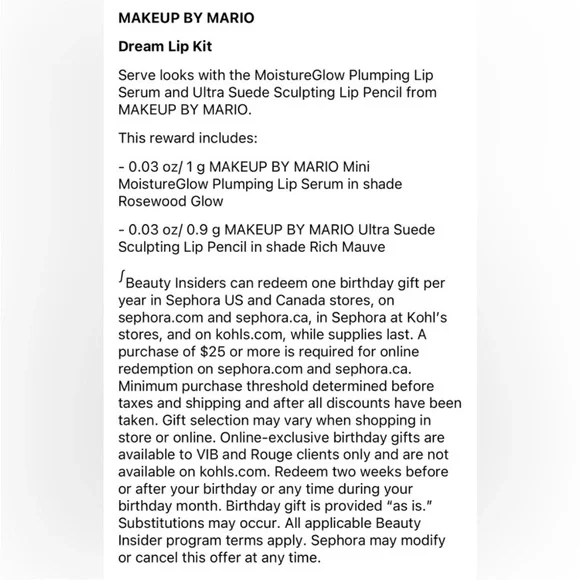 ✅Makeup By Mario Lip Kit Rosewood lip serum Mauve Liner NIB - Picture 3 of 5